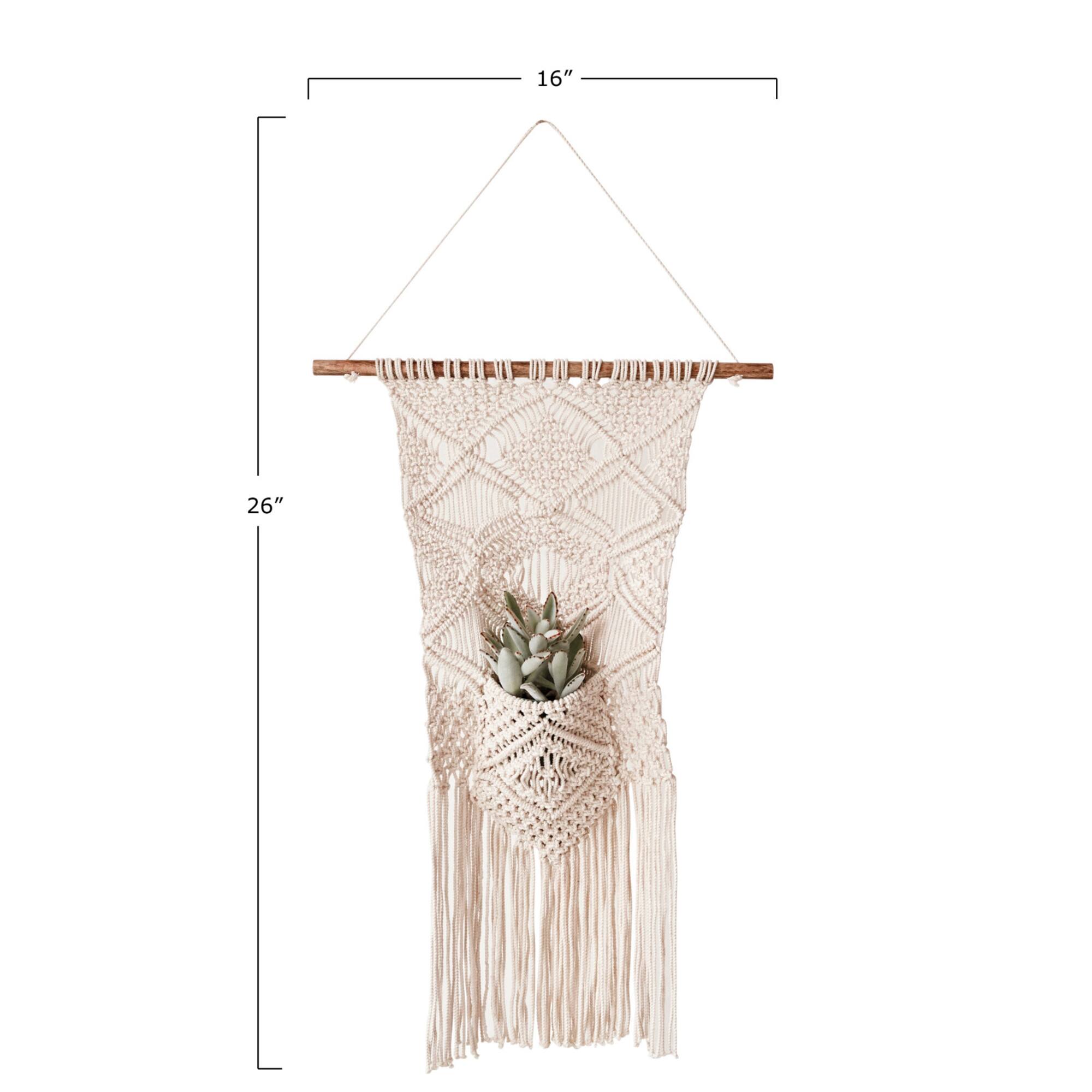 Hello Honey® Macramé Wall Hanging with Pocket